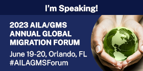 2023 AILA/GMS Annual Global Migration Forum Speaking Decal